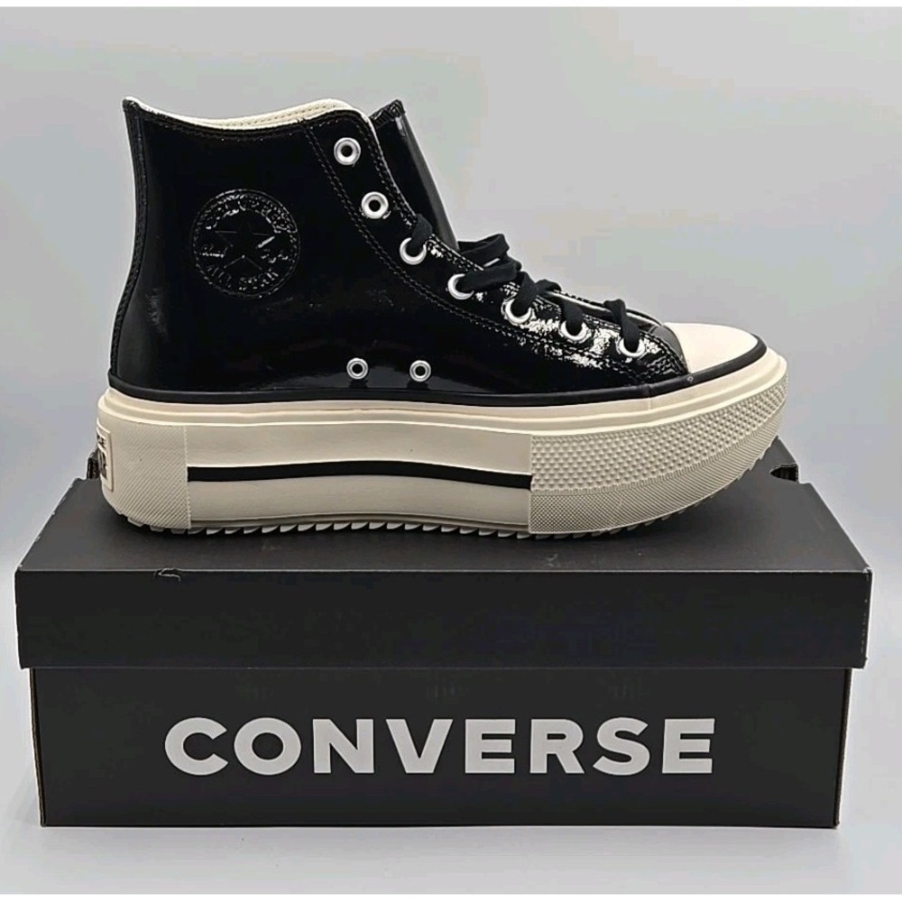 Converse Chuck Taylor All Star Lift Double Stack Platform Patent Leather Shoes‎